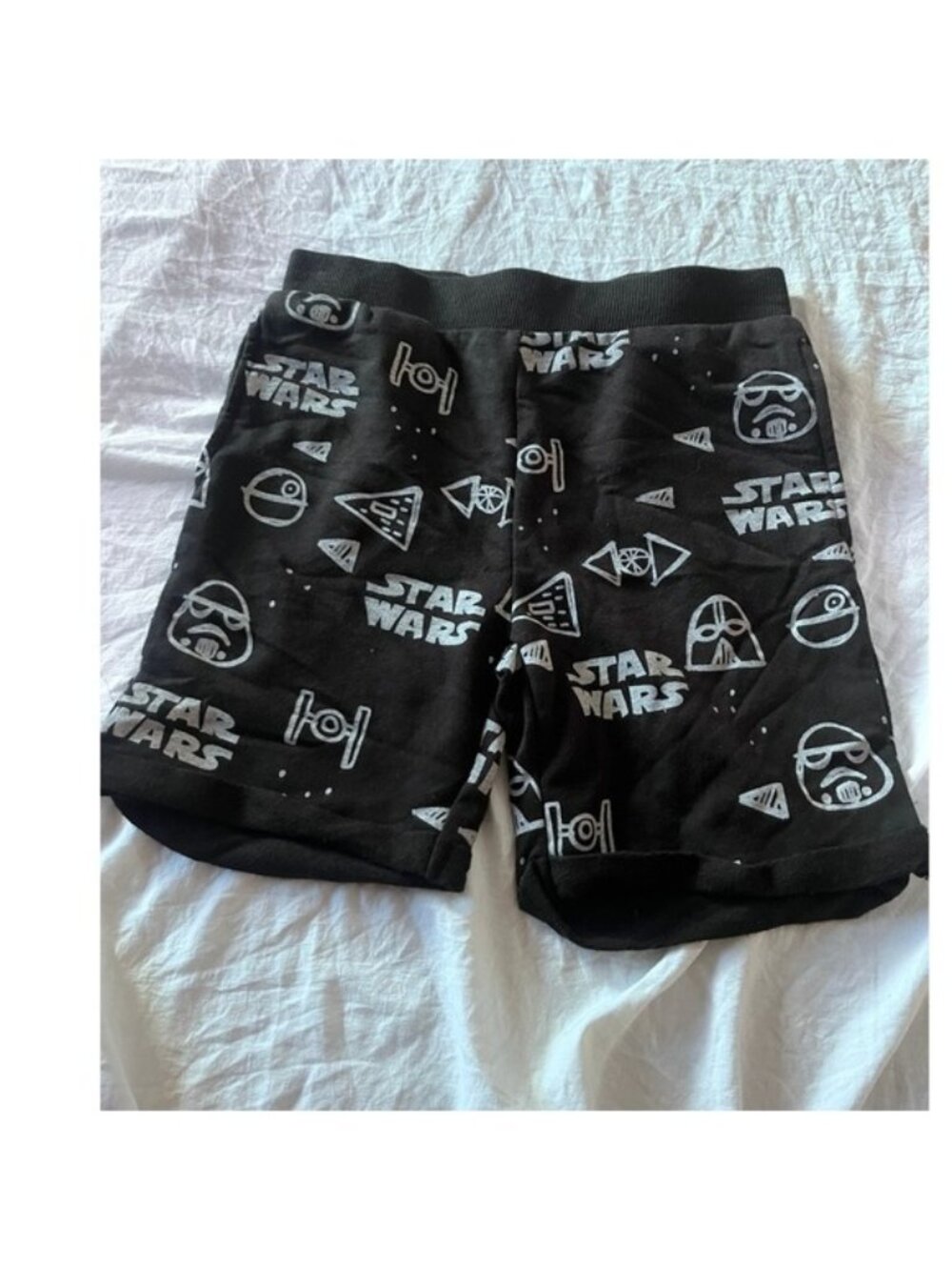 Kids‎ Star Wars Black Graphic Print Pajama Sleep Shorts Size 7